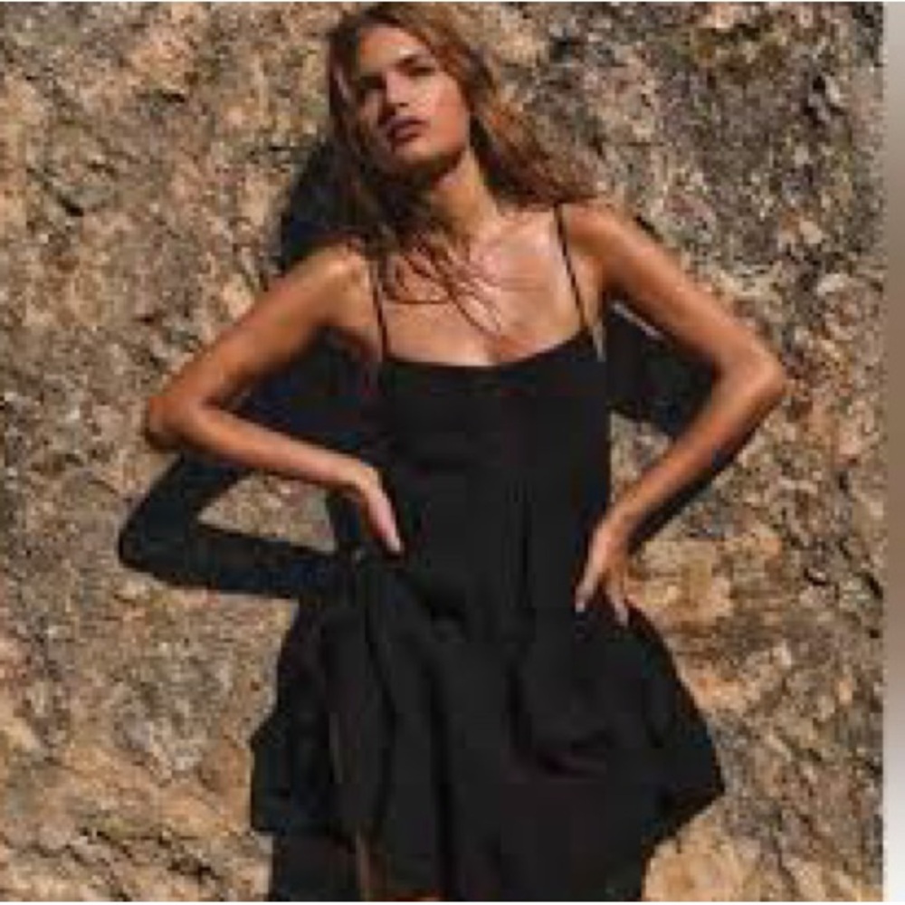 Zara Lace Insert Tiered Dress